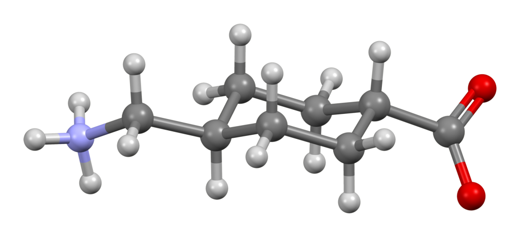 https://en.wikipedia.org/wiki/Tranexamic_acid#/media/File:Tranexamic-acid-from-xtal-view-1-Mercury-3D-bs.png